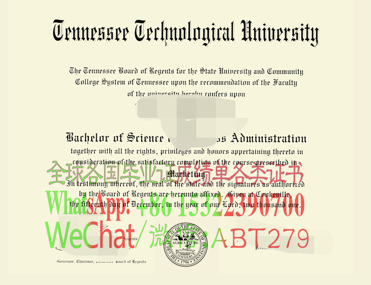 田纳西科技大学文凭哪里能仿制