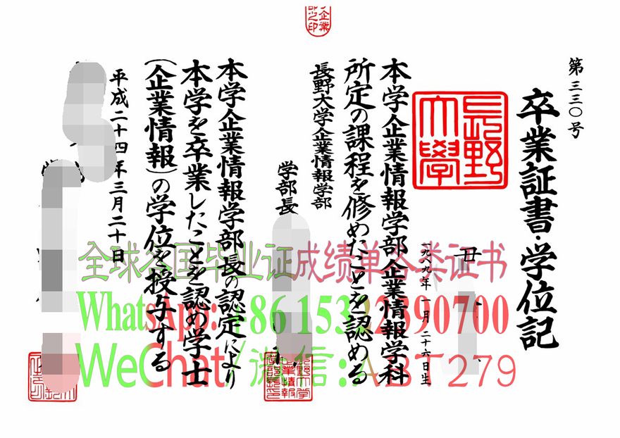 长野大学毕业证怎么办假